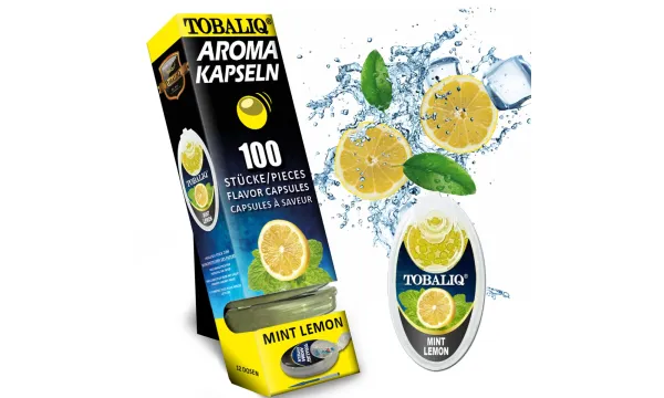 Tobaliq "Mint Lemon"Aromakapsel mit 100 Kugeln-1 Dose